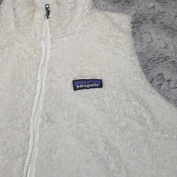 Patagonia Los Gatos Fleece Vest White Sherpa Medium - Picture 3 of 8